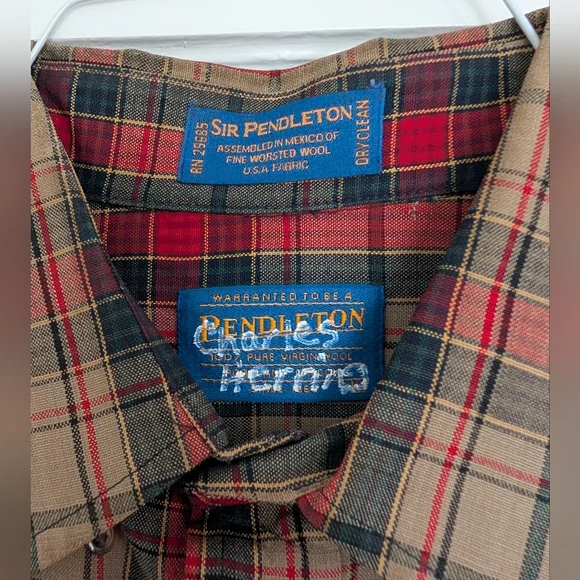 Sir Pendleton Fine Worsted Wool Shirt. 100% Pure Virgin Wool. - Picture 2 of 5